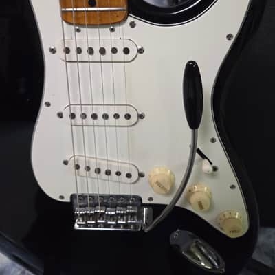 Vintage RARE 1974 Greco SE500B Black Strat Style Electric Guitar Maxon Pickups New Strings Pro Setup New Hard Shell Case image 4