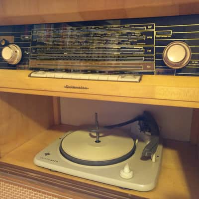 Vintage Midcentury Modern Korting Telefunken Delmonico Stereo Record Player & Bar image 4