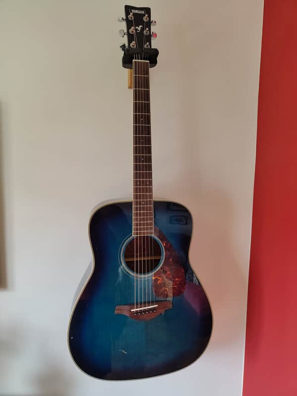 Yamaha FG720S-OBB Dreadnought Acoustic Guitar 2010s - Ocean Blue Burst image 1