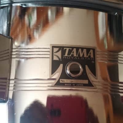 VINTAGE Tama Royalstar DEEP Chrome 6.5  X 14 Snare Drum 8 LUGS MADE IN JAPAN Very Clean !!!! 80s Chrome image 14