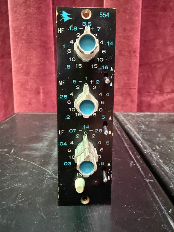 API 554 500 Series 3-Band Equalizer Module 1970s - Black image 1