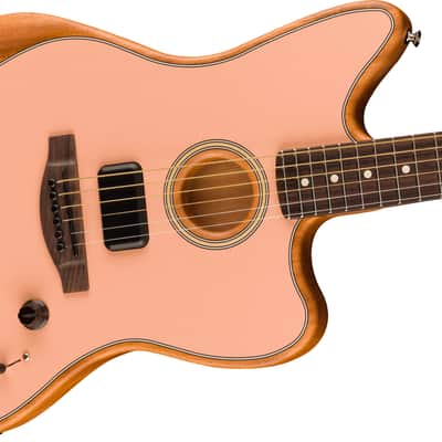 Mint Fender Acoustasonic Player Jazzmaster Acoustic-electric Guitar - Shell Pink 0972233156 2023 image 1