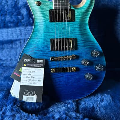 PRS Wood Library McCarty 594 Flamed Maple 10 Top, Swamp Ash Back, Flamed Maple Neck, Bound Ebony FB - Satin Blue Fade 418876 image 14