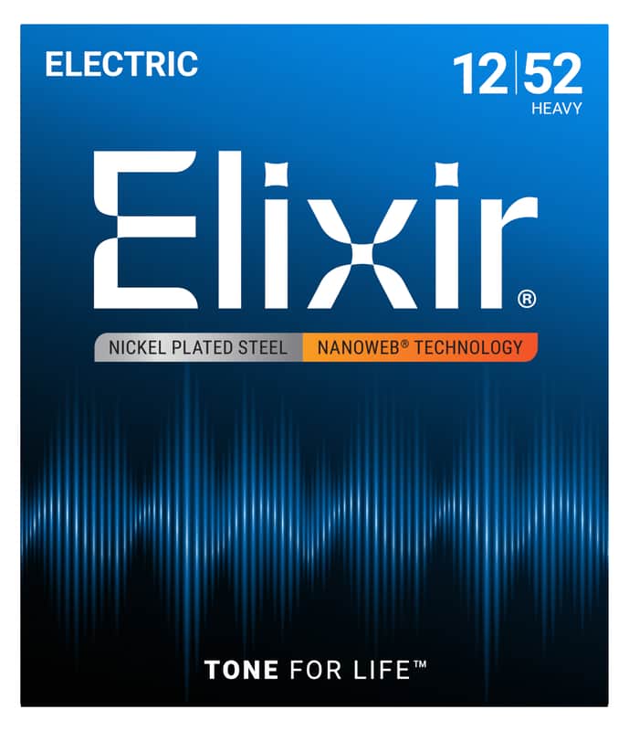 Elixir Nanoweb Electric Guitar Strings, Heavy 12-52 image 1
