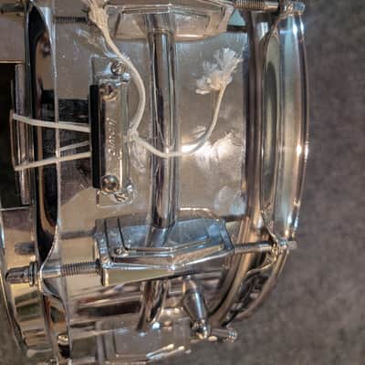 Ludwig No. 400 Supraphonic 5x14" 10-Lug Aluminum Snare Drum with Keystone Badge 1963 - 1969 - Chrome-Plated image 7