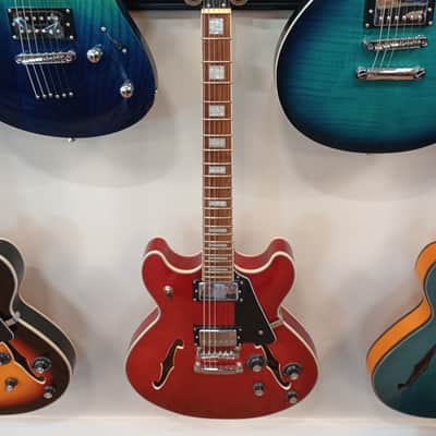 Falown Semi-Hollow Electric Guitar - Red image 1