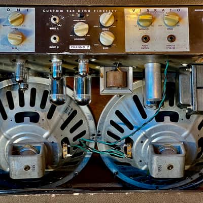 1957 Magnatone Custom 260 Vibrato 2x12 Tonemaster 35WATT image 14