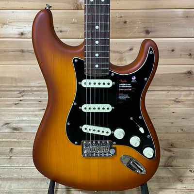 Fender Limited Edition American Performer Timber Stratocaster Electric Guitar - Honey Burst image 1