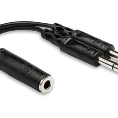 Hosa YPP-308 Y Cable, 1/4" TRSF to Dual 1/4" TRS - 6" image 4