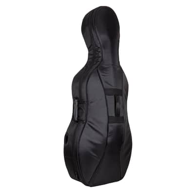 Crossrock Ultra Carbon Fiber Case fits 4/4 Full Size Cello, Super lightweight as 6 lb, with Protective Cover, TSA Lock -Gilded Black image 4