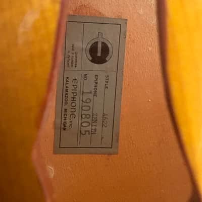 Epiphone Zenith Acoustic Archtop 1964 Sunburst image 2