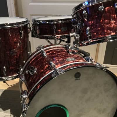 Yamaha Vintage Drum Set 'D20 Outfit' 1969 Red Pine wrap image 9