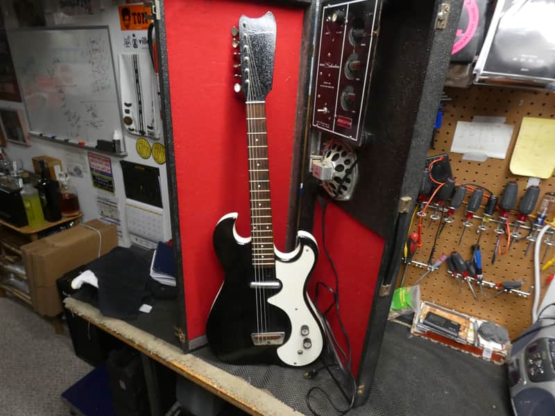 Silvertone Sears 1448 Amp in case / Guitar Combo 1965 Circa - Black Sparkle image 1
