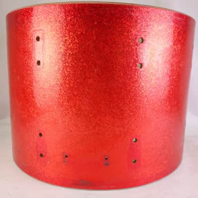 Ludwig 10x14"Marching Snare Drum Pre-Serial Keystone Red Sparkle 3Ply Vintage60s image 4