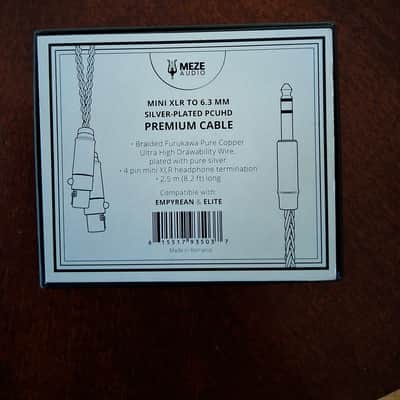Meze Audio  Meze Audio Mini XLR Silver PCUHD Premium Cable 8.2 feet to 6.3 mm image 2