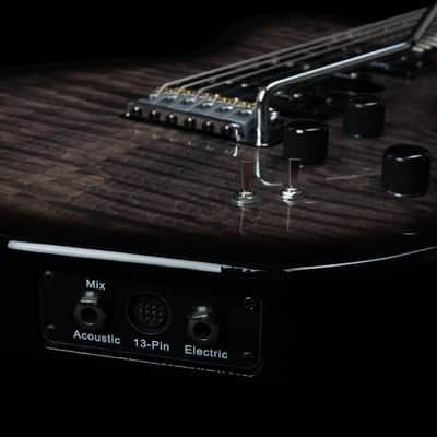 Godin 025503 xtSA - Synth Access - 3 Voice  Trans Black Flame - Electric Guitar Made In Canada image 11