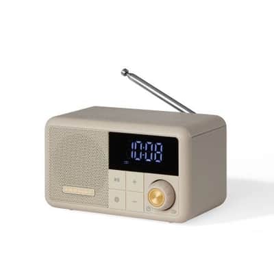 Crosley CR1121A Cooper Radio/Clock Bluetooth Speaker - Pebble-NEW image 3