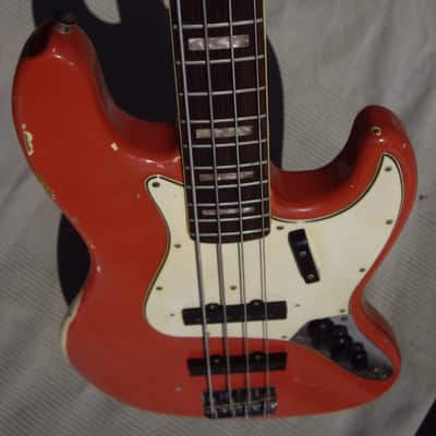 Fender Jazz Bass 1966 - Fiesta Red Matching Headstock image 5
