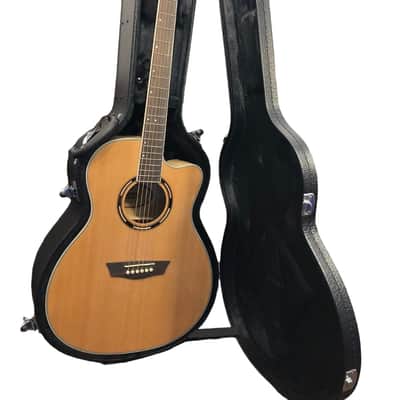 Washburn AG40CEK Grand Auditorium Spruce Top Flame Maple 6-String Acoustic-Electric Guitar w/Hard Case image 2