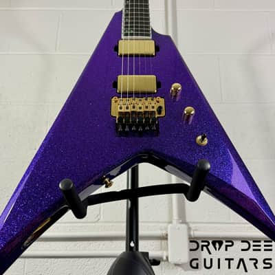 ESP USA V-II FR Electric Guitar w/ Case - Purple Sparkle image 8