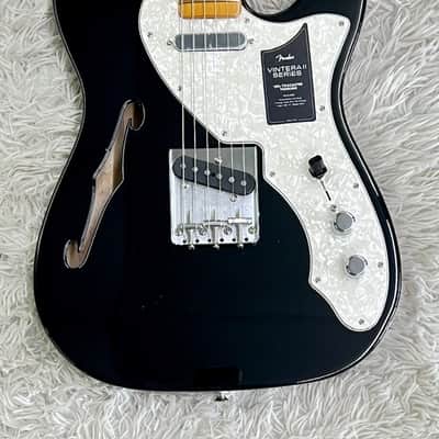Fender Vintera II '60s Telecaster Thinline Electric Guitar, Maple Neck, Black image 8