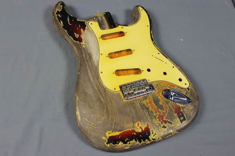 MJT Official Custom Order Vintage Aged Nitro Finish Guitar Body by Mark Jenny VTS Sunburst image 1