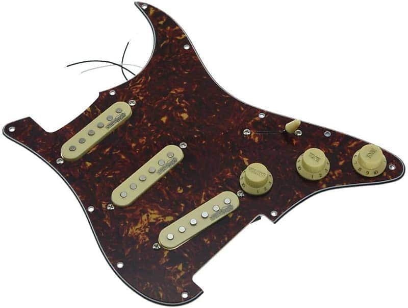 Vintage Tortoise Loaded Electric Guitar Pickguard Prewired Pickguard with Pickups for USA/Mexico Stratocaster image 1