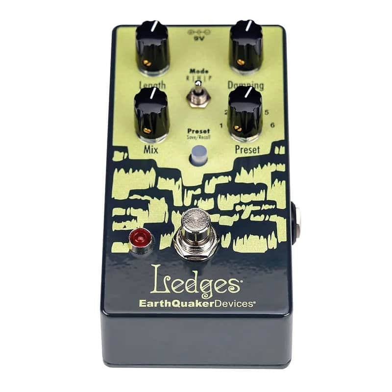Mint EarthQuaker Devices Ledges Tri-Dimensional Reverberation Machine - Dark Green / Lime Green image 1
