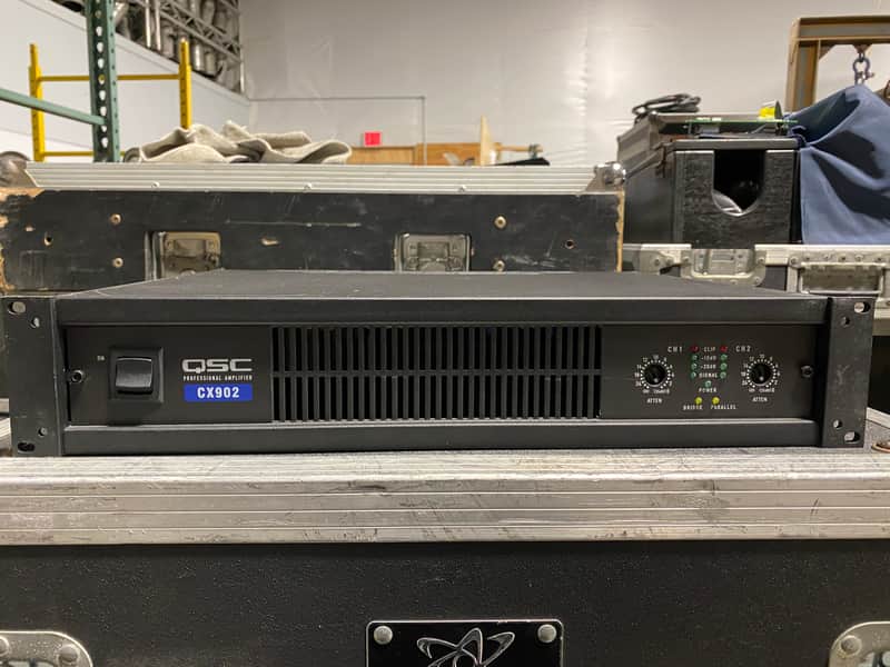 QSC CX702 2-Channel Commercial Power Amplifier 2010s - Black image 1