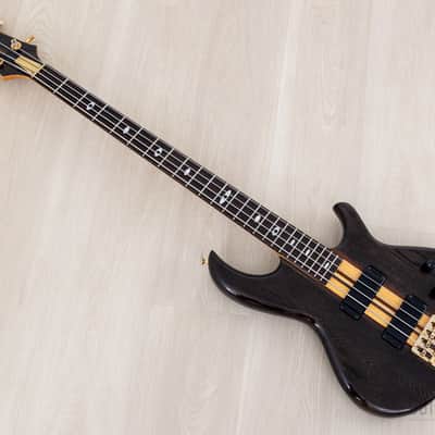 1990s Aria Pro II Super Bass SB-800 See-through Black Vintage Neck Through Bass, Near-Mint w/ Case & Hangtag image 12