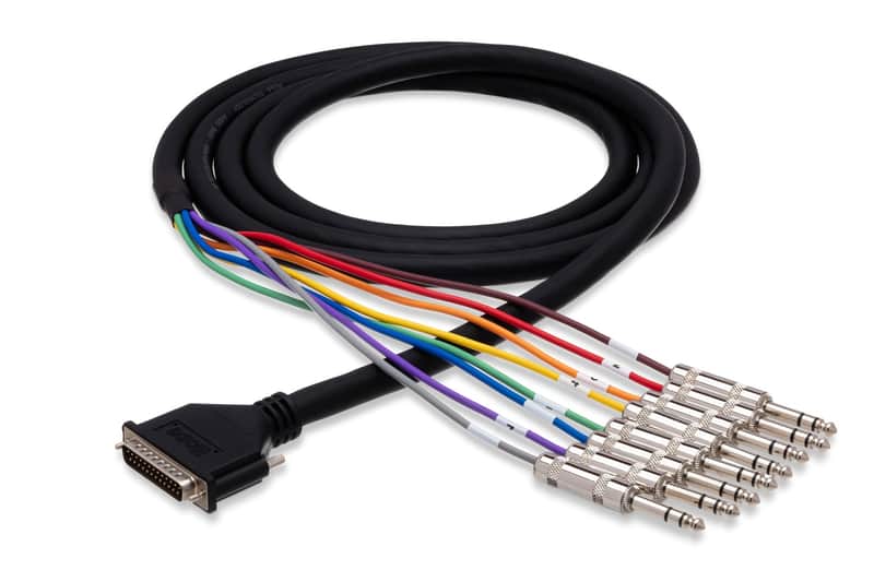Hosa DTP-802 8-channel DB25 to 1/4 inch TRS Snake 6.6 foot image 1