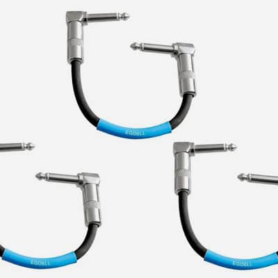 Live Wire Advantage Instrument Patch Cable 3-pack Angled/Angled 6 in. Black image 2