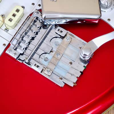 1990s Teisco Spectrum 5 Vintage Reissue Guitar Metallic Red Kawai Japan image 6