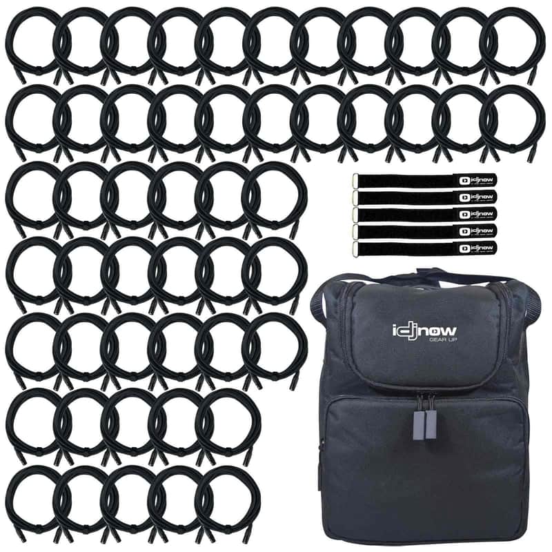 50 Pack 10 Foot ft 3 Pin DMX Male Female 512 Light Lighting Data Transfer Cable image 1
