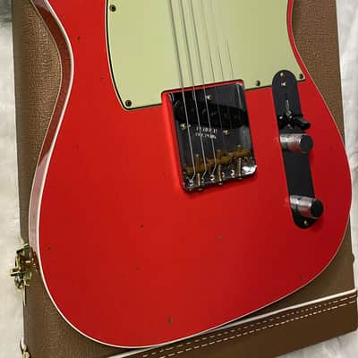 NEW! Fender Custom Shop Flamethrower Telecaster Custom - Journeyman Relic - Modern Specs - Texas Special Pick-Ups - AAAA Flamed Neck - Fiesta Red - Authorized Dealer - 7.4lbs - G07042 image 9