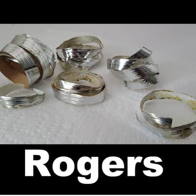 ROGERS Vintage CHROME BASS DRUM HOOP INLAY & CONCERT TRIM TAPE SWIVOMATIC HOLIDAY BIG R Original image 1