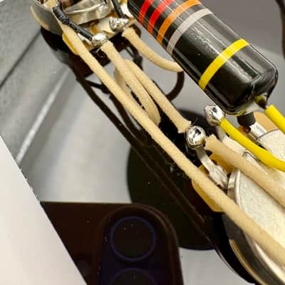 Reverse Control Plate Fender Telecaster (HS) 3-way wiring harness upgrade-Humbucker neck single coil bridge with 0.022uF Bumblebee capacitor with treble bleed circuit image 2