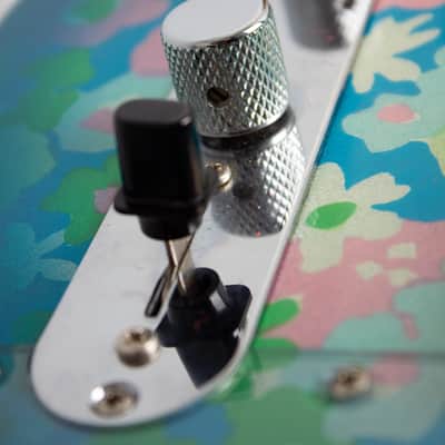 Fender Blue Floral Telecaster Solid Body Electric Guitar (2001), ser. #P077150, black tolex hard shell case. image 14
