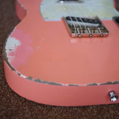 MJT Warmoth Fender American Vintage 62 Relic Road Worn Telecaster Shell Pink Coral image 5