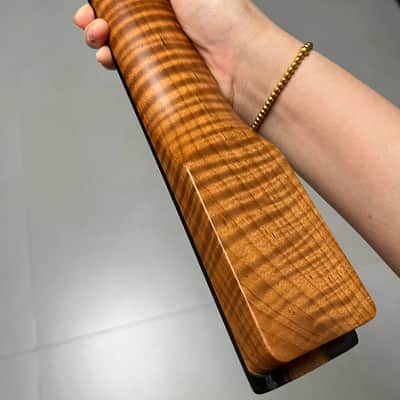 AAAAA Tele Ebony Fretboard Roasted flame Maple Electric Guitar Neck Radius 12inch Round stainless steel 22 frets hole 10mm Radius: 12 inches image 10