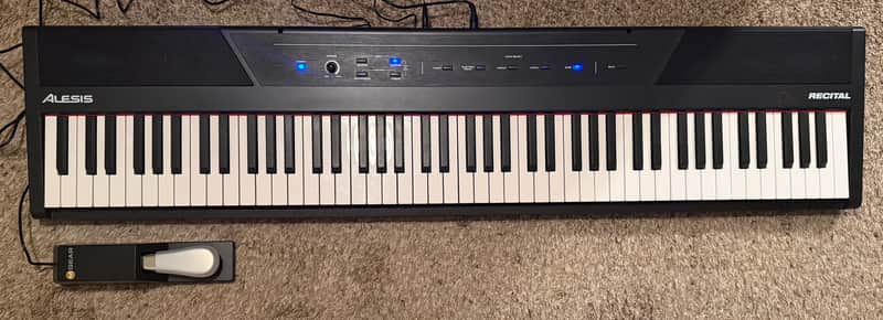 Alesis Recital 88‑Key Digital Piano with M‑Gear Pedal and Power Supply image 1