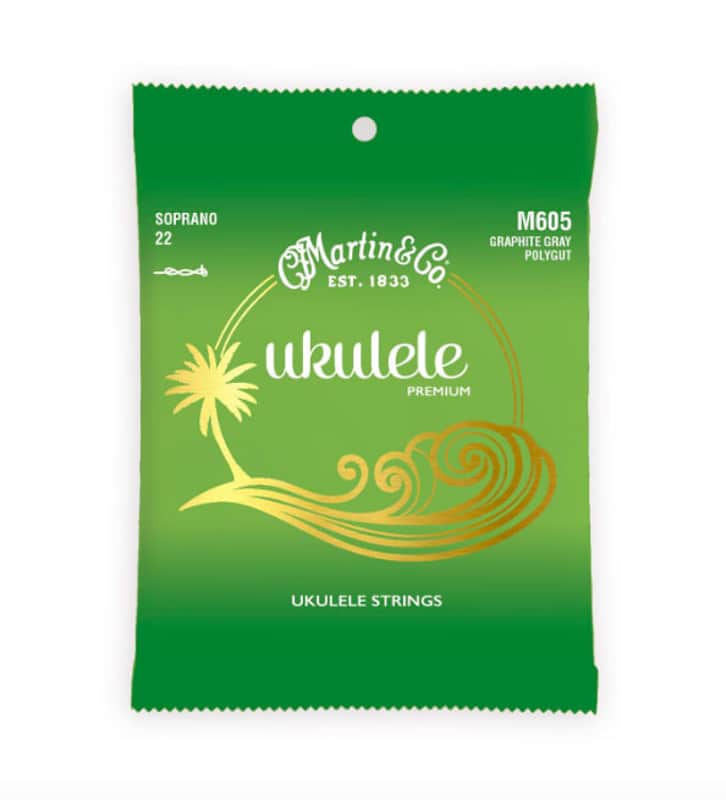 Martin M605 Premium Polygut Soprano Ukulele Strings Graphite Gray Polygut 22 image 1
