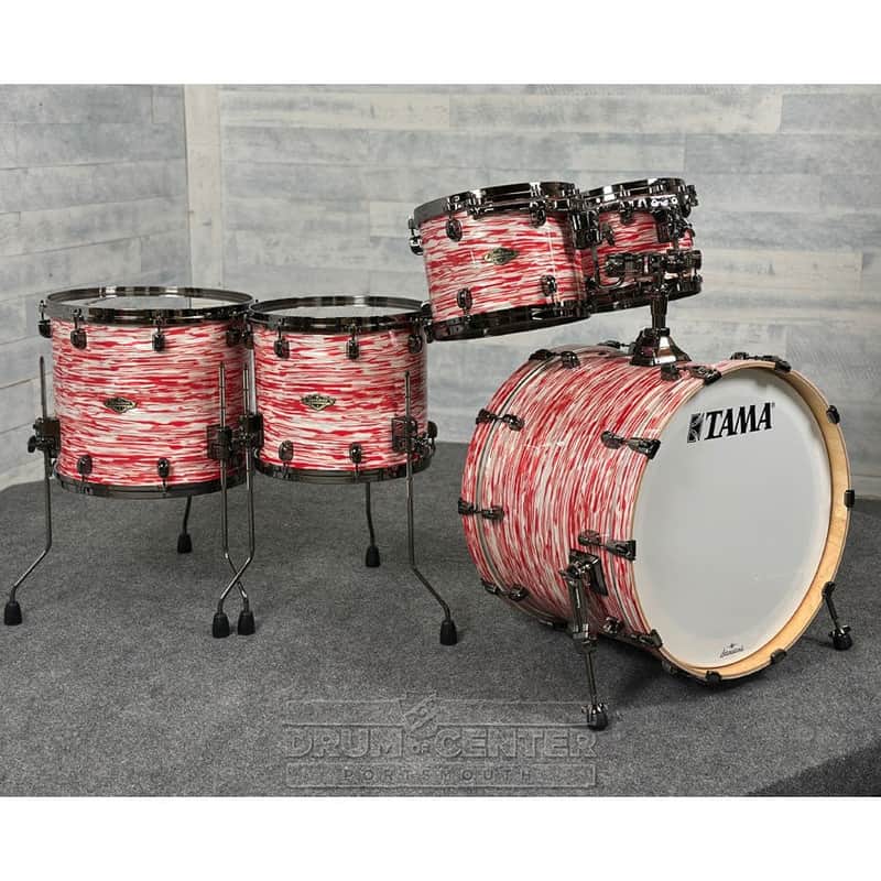 Tama Starclassic Walnut/Birch 5pc Drum Set w/22BD Red & White Oyster image 1