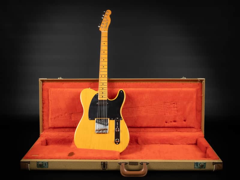 1998 Fender American Vintage AVRI '52 Telecaster MN - Butterscotch Blonde | USA 1952 Reissue Medium C Neck Profile 3.57kg | OHSC image 1