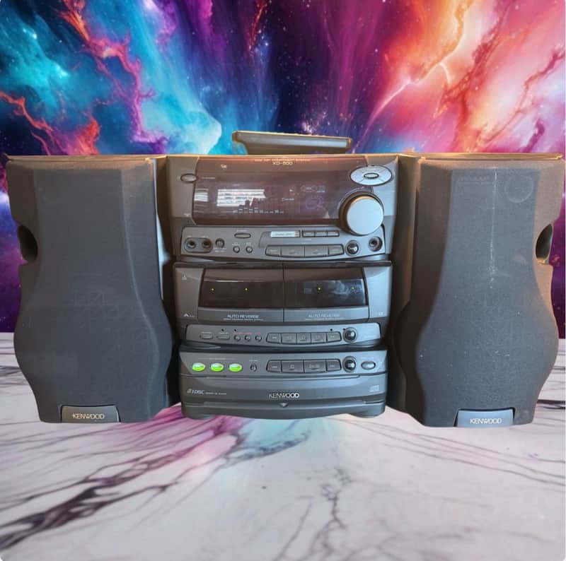 Kenwood XD-500 Stereo 3 Compact Disc Changer 2 Cassette Decks Fully Operational! image 1