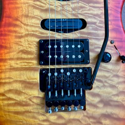 Mr. Scary REH George Lynch 5A Quilted Maple 1-Piece 2018 - Orange Burst (ESP) image 15