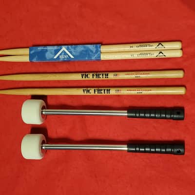 6 Piece "Vic Firth & Vater" 5A Drumsticks & Mallets Lot - Save $ image 2