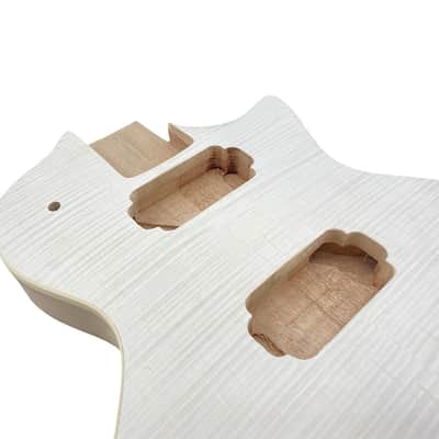 Les Paul Style Electric Guitar HH Body Flame Maple, Mahogany Bild 4