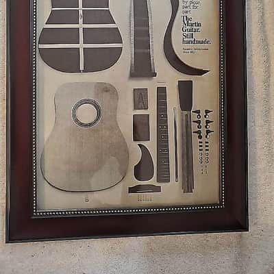 1974 Martin Guitars Promotional Ad Framed Still Handmade Original