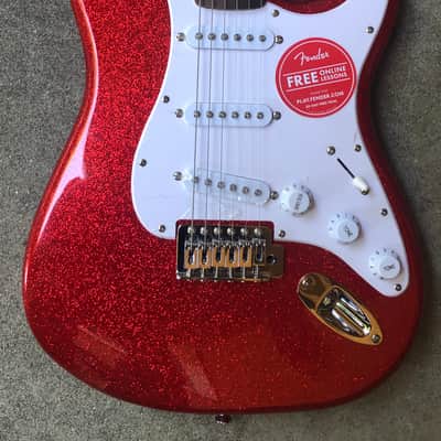 Squier Bullet Stratocaster Limited Edition Electric Guitar Red Sparkle image 2